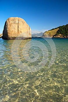 Crystalline sea beach in Niteroi, Brazil photo