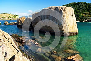 Crystalline sea beach in Niteroi, Rio de Janeiro photo