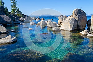 Crystalline water at Sand Harbor in Lake Tahoe