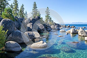 Crystalline water at Sand Harbor in Lake Tahoe