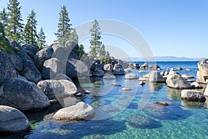 Crystalline water at Sand Harbor in Lake Tahoe