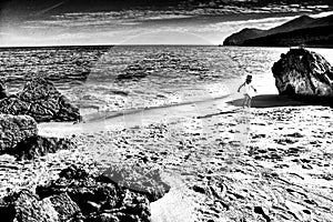 Crystalline waters of Galapinhos Beach in Lisbon photo