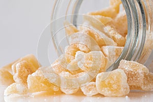 Crystallized Ginger Spilled from a Jar