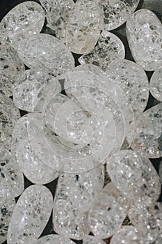 Crystallized quartz rock-crystal gem stone as  mineral rock