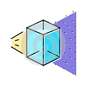 crystallography materials engineering color icon vector illustration