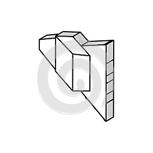 crystallography materials engineering isometric icon vector illustration