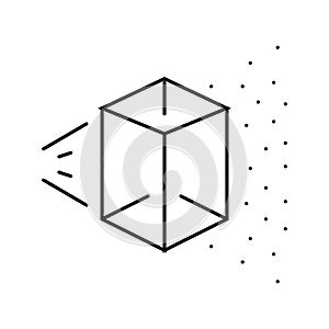 crystallography materials engineering line icon vector illustration