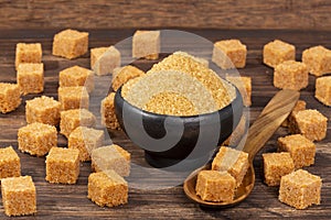 Crystals And Cubes Of Unrefined Brown Cane Sugar - Saccharum officinarum