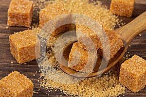 Crystals And Cubes Of Unrefined Brown Cane Sugar - Saccharum officinarum