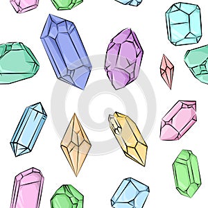 Crystals and Diamonds Pattern