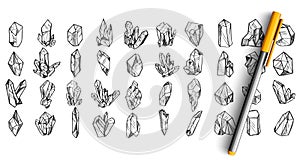 Crystals doodle set