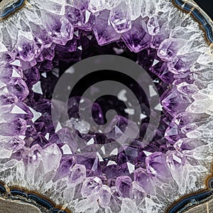 Crystals exhibit a hexagonal shape with pointed terminations