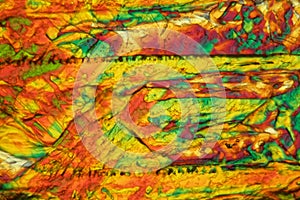 Potassium ferricyanide under the microscope and in polarized light.