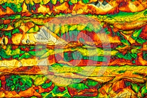 Potassium ferricyanide under the microscope and in polarized light.