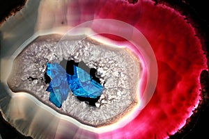 Crystals scarlet/blue