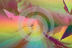 Crystals under polarized light