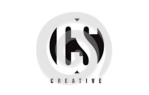 CS C S White Letter Logo Design with Circle Background.