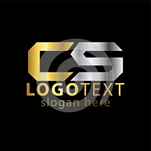 CS Initial letter abstract logo vector