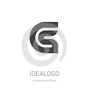 CS initial logo. Vector design element or icon. CS initial monogram logotype.