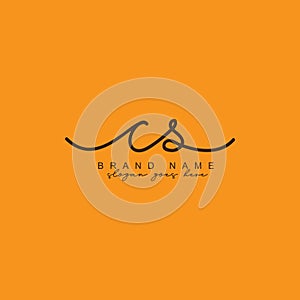 CS Initial Signature Logo - Handwritten Vector Logo