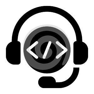 Customer Service, Customer Support, CRM Glyph Solid Icon