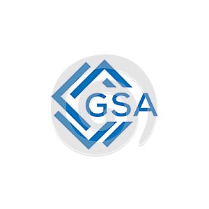CSA letter logo design on white background. CSA creative circle letter logo concept. CSA letter design