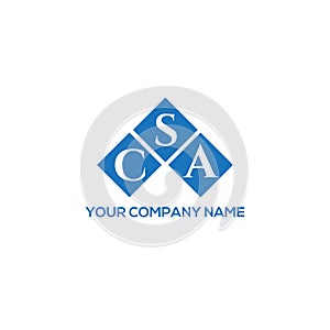 CSA letter logo design on white background. CSA creative initials letter logo concept. CSA letter design