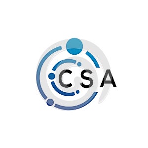 CSA letter logo design on white background. CSA creative initials letter logo concept. CSA letter design