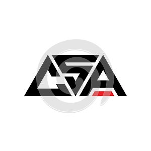 CSA triangle letter logo design with triangle shape. CSA triangle logo design monogram. CSA triangle vector logo template with red