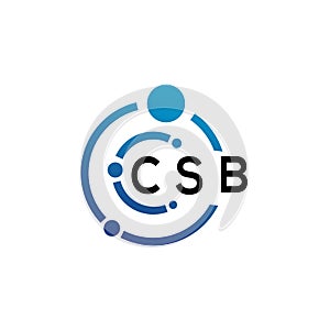 CSB letter logo design on white background. CSB creative initials letter logo concept. CSB letter design