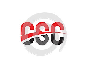 CSC Letter Initial Logo Design Vector Illustration