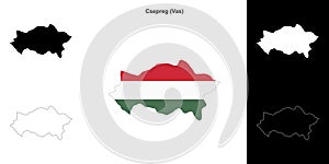 Csepreg outline map