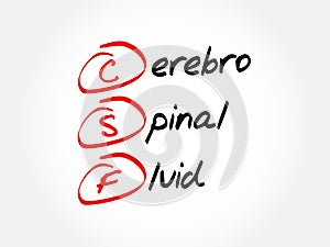 CSF - cerebrospinal fluid acronym