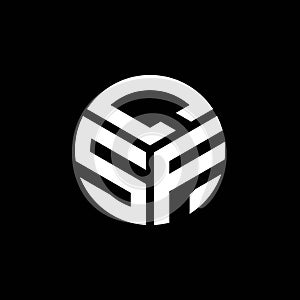 CSF letter logo design on black background. CSF creative initials letter logo concept. CSF letter design