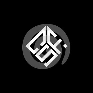 CSF letter logo design on black background. CSF creative initials letter logo concept. CSF letter design