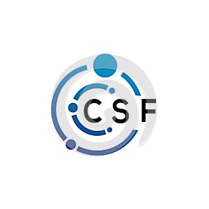 CSF letter logo design on white background. CSF creative initials letter logo concept. CSF letter design