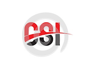 CSI Letter Initial Logo Design Vector Illustration