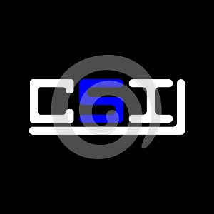 CSI letter logo creative design with vector graphic, CSI
