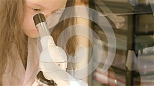 CSI style montage of young scientist with overlay