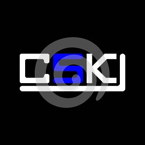 CSK letter logo creative design with vector graphic, CSK