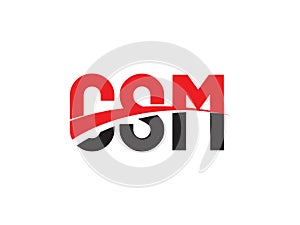 CSM Letter Initial Logo Design Vector Illustration