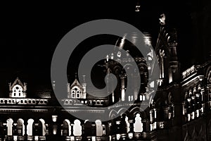 CSMT Station Heritage Building Monochrome