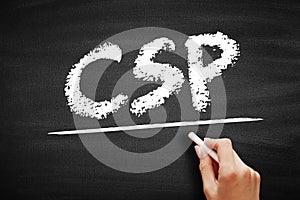 CSP Cloud Service Provider - third-party company offering a cloud-based platform, infrastructure, application and storage services