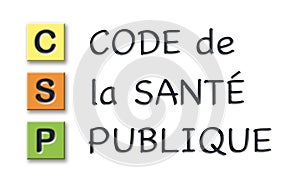 CSP initials in colored 3d cubes with meaning in french language photo