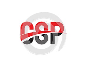 CSP Letter Initial Logo Design Vector Illustration photo