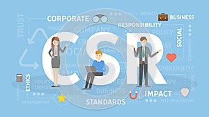 CSR concept illustration.