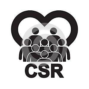 Csr icon isolated on white background