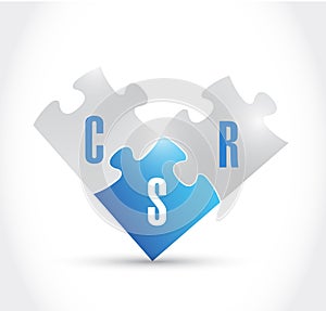 Csr puzzle pieces illustration design