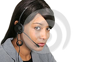 CSR rep closeup portrait