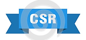 csr ribbon. csr paper band banner sign.